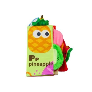 Książeczka Miękka Owoce Szeleszcząca Piszcząca Kolorowa Dla Niemowląt