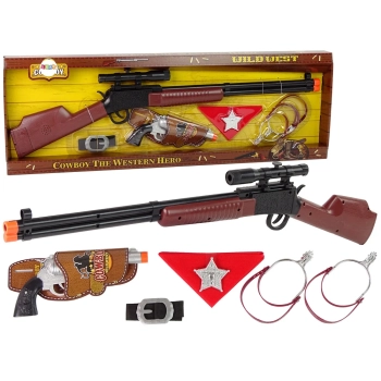 Zestaw Kowboja Szeryfa Strzelba Rewolwer