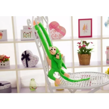 Maskotka Pluszowa Małpka z Dzieckiem Zielona 70 cm