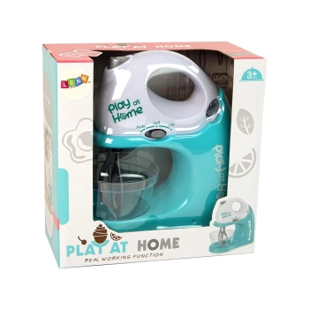 Zestaw Mikser Na Baterie Miska Niebieski Blender AGD Światła