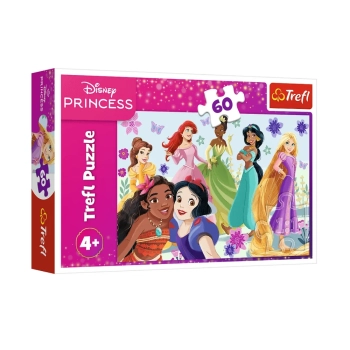 Puzzle - 60 - Księżniczki w akcji - Disney Princess - Trefl 17409