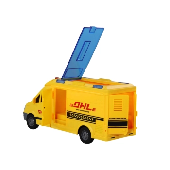 Auto Dostawcze 1:16 Napęd Frykcyjny Otwierane Drzwi Światła Dźwięki Żółte