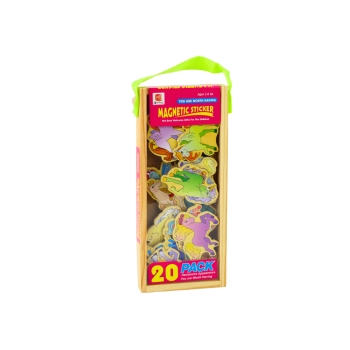 Zestaw Magnesów Drewnianych Jednorożce Kolorowe 20 Sztuk