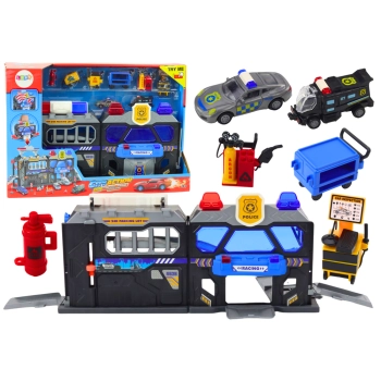 Zestaw Rozkładany Tor Garaż W Walizce Policja Światła I Dźwięki