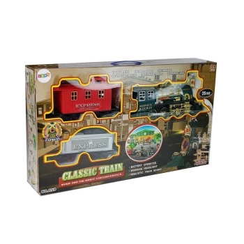 Rodzinna Kolejka Pociąg Tor 480 cm Dźwięk, Światła