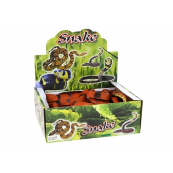 Sztuczny Gumowy Wąż Brązowy Z Czarno- Szarymi Łatkami