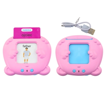 Tablet Do Kart Edukacyjnych Nauka Języka Polski Angielski 224 Słowa Różowy