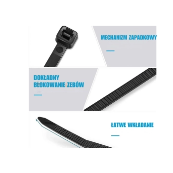 Opaski Zaciskowe Kablowe Do Kabli Ziperki Trytki Trytytki 250x3.6 MM