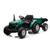 Traktor Na Akumulator HC-306 Z Przyczepą Ciemno Zielony 24V