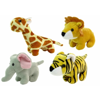 Mini Pluszak Zwierzątko Safari 4 Modele