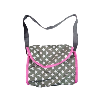 Wózek Dla Lalek Spacerówka 2 w 1 Torba Nosidełko Różowy Gwiazdki