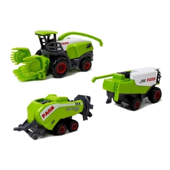 Zestaw Pojazdów Rolniczych Traktory Przyczepy z Figurkami Zwierząt