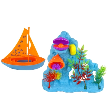 Gra Zręcznościowa Zestaw Do Łowienia 11 Szt. Rybek Akcesoria Łódka