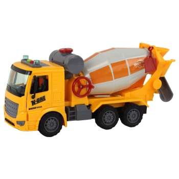 Betoniarka Ciężarówka Obrotowa Gruszka Dźwięk Światła Żółta 1:16