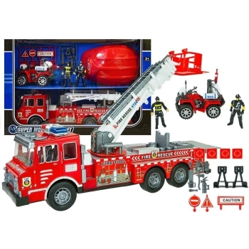 Duży Zestaw Straż Pożarna Wóz Strażacki Figurki Quad Kask Dla Dziecka