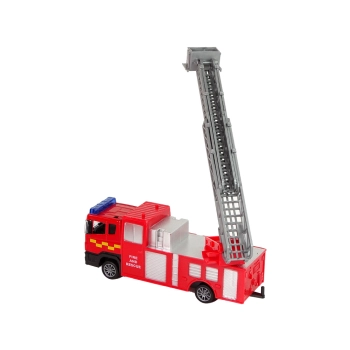 Zestaw Pojazdów Straż Pożarna Naciąg Motorówka Czerwony