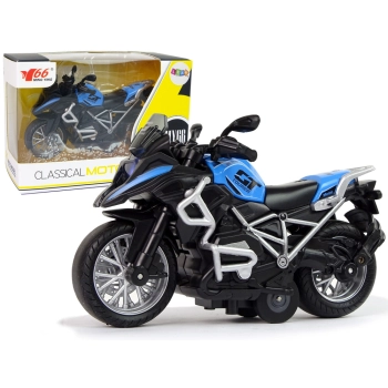 Motocykl GT Niebieski 1:14 Napęd Pull-Back Dźwięk Światła