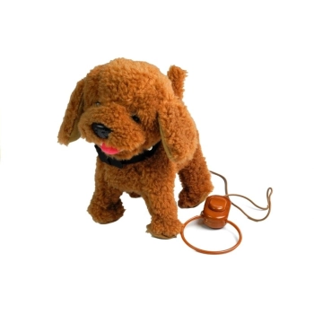Interaktywny Piesek Pies Na Smyczy Brązowy Pudel