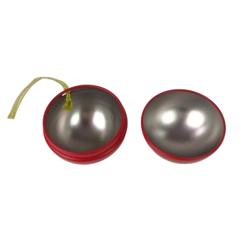 Świąteczna Bombka Metalowa Ozdoba Na Choinkę Mikołaj z Bałwanem Zielona