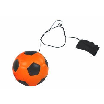 Piłka Nożna PU Na Gumce Jojo Do Odbijania 6 cm Pomarańczowa