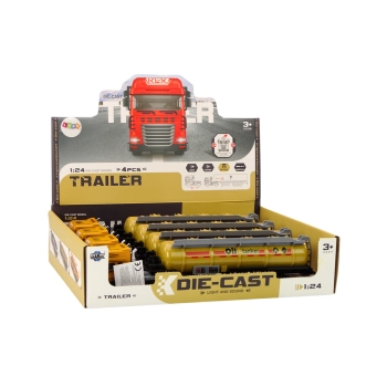 Cysterna Z Paliwem Ciężarówka TIR 1:24 Przyczepa Dźwięki Światła Żółta