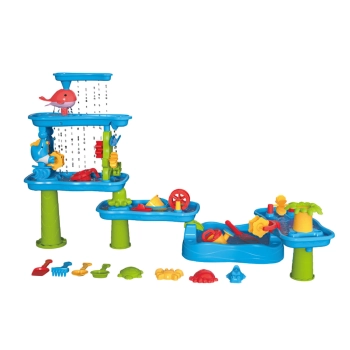 Duży Interaktywny Stolik Park Wodny Do Piasku Foremki Młynki