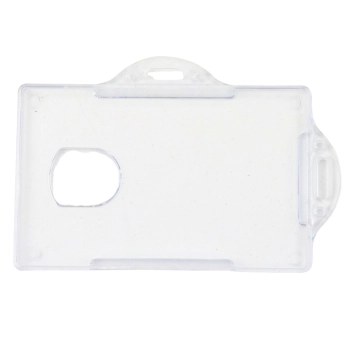 Etui Poziome Na Identyfikator Karty Twardy Plastik Przeźroczyste 10szt.