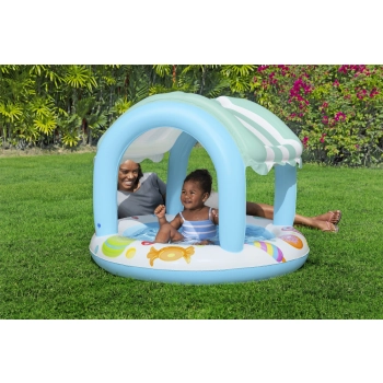 Dmuchany Basen Ogrodowy z Daszkiem Domek 52638