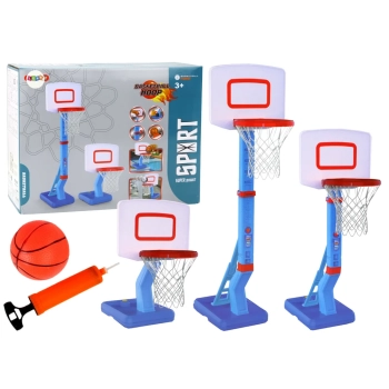 Kosz do Koszykówki Regulowany Piłka Pompka 138cm Niebieski