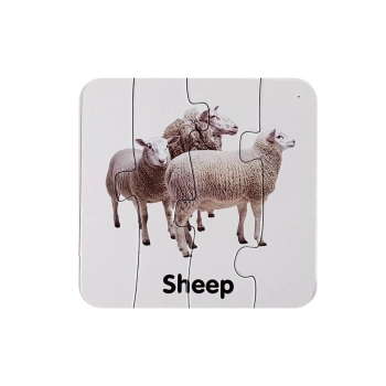 Puzzle Edukacyjne Układanka Dzikie Zwierzęta 10 Połączeń Angielski