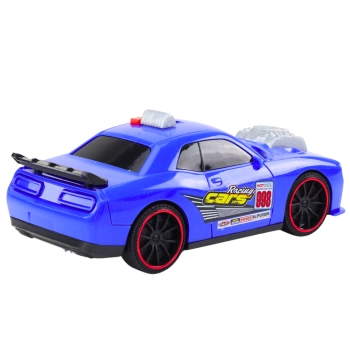 Samochód Wyścigowy Światła Dźwięki Otwierany Silnik Niebieskie