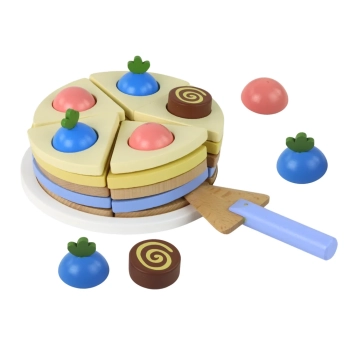 Drewniane Ciasto Tort Kawałki 8 ele.