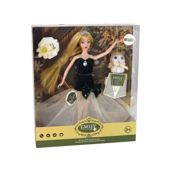 Lalka Dla Dzieci Emily Długie Włosy Kotek Kwiat