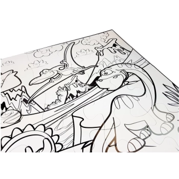 Puzzle Dla Dzieci Do Kolorowania Era Dinozaurów Pisaki 24 el