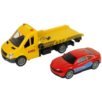 Samochód Transportowy Laweta Autko Rampa Pomoc Dźwięki Światła