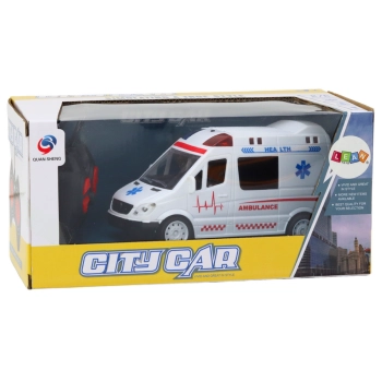 Zdalnie Sterowana Karetka Ambulans RC Światła Dźwięki Biała