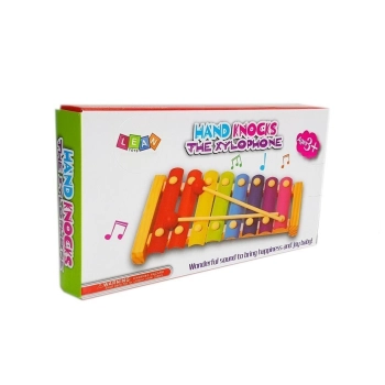 Cymbałki Drewniane Kolorowe 8 Tonów Dzwonki Pałeczki