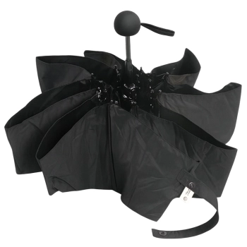 Parasolka Kieszonkowa Składana z Ochroną UV UPF 50+ Etui Czarna 90 cm