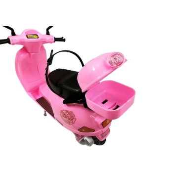 Zestaw Lalka Ze Skuterem Kask Długie Włosy Różowy