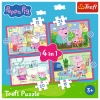Puzzle - 4w1 (12, 15, 20, 24) - Peppa uwielbia przygody - Świnka Peppa - Trefl 34672