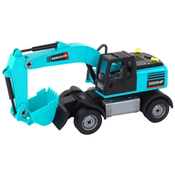 Koparka Zestaw DIY Niebieska Pojazd Budowlany Wiertnica Chwytak