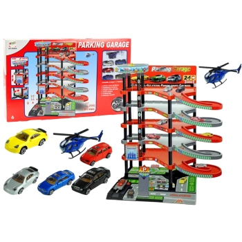 Garaż Parking 5 Pięter Zjeżdżalnia Winda + Pojazdy