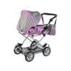Wózek Dla Lalek Spacerówka 2 w 1 Torba Nosidełko Różowy Gwiazdki