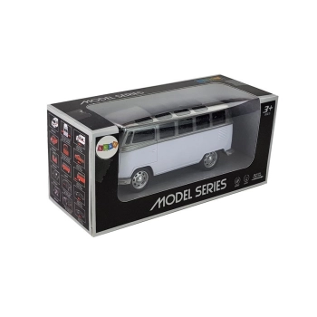 Autobus Resorak z Napędem Frykcyjnym Na Baterie Światła Dźwięki Biały