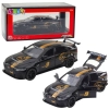 Samochód Sportowy Metalowy Napęd Pull-Back Światła Dźwięki Czarny 1:32