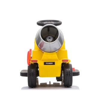 Pojazd Jeździk Betoniarka Dźwięki Podpórka Na Akumulator Żółta