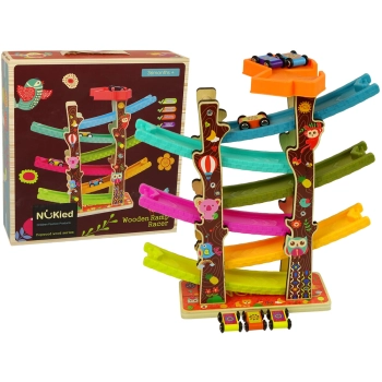 Kolorowy Tor Dla Autek Zjeżdżalnia Drzewko 6 Poziomów