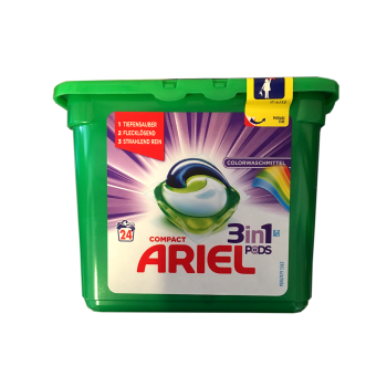Ariel kapsułki 3 w 1 do tkanin kolorowych 24 szt.