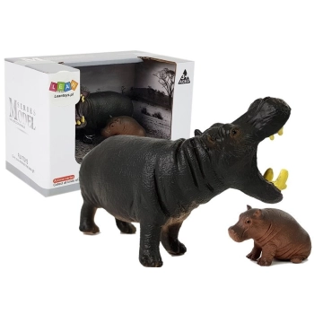 Zestaw Figurek Zwierzęta Afryka Hipopotam Zebra
