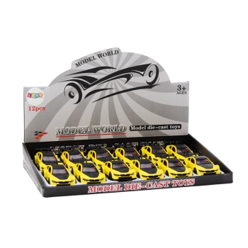 Autko Samochód Sportowy 1:32 Napęd Frykcyjny Metalowy Żółty